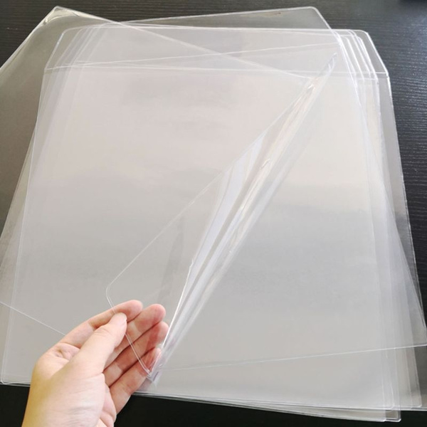 10Pcs/Bag PVC Double-sided Record Protective Sleeves Flat Open Top Bag  Cover for 12'' Double LP 2LP Vinyl Records BLU